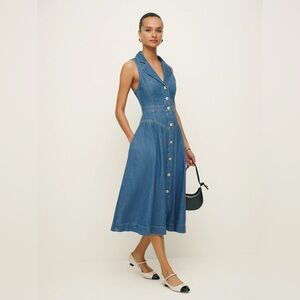 Reformation Ellison Denim Midi Dress